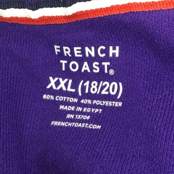 French Toast Purple Short Sleeve Pique Polo (E7) - Picture 5 of 5